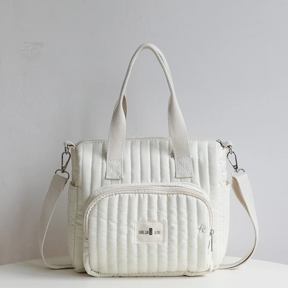 حقيبة أمي جديدة لمستلزمات الأطفال حقيبة يد كروس للزجاجات والحفاضات حقيبة تخزين ذات سعة كبيرة على الطراز الكوري