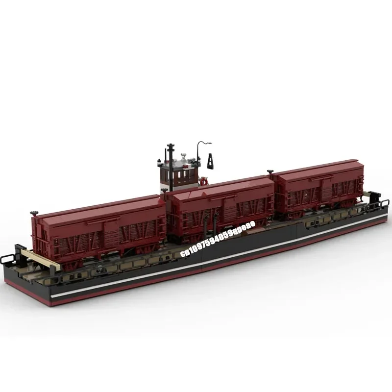 New 2243Pcs Moc Railroad Ferry Ship City Harbor Modular Model Diy Technology Diy Creative Ideas Toy Gifts Custom Puzzle
