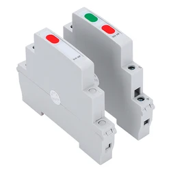 LED signal light Din Rail Mount Pilot Lamp AC/DC220v 24v Distribution box power ultrathin Style Dual/Single Lamp Red Green