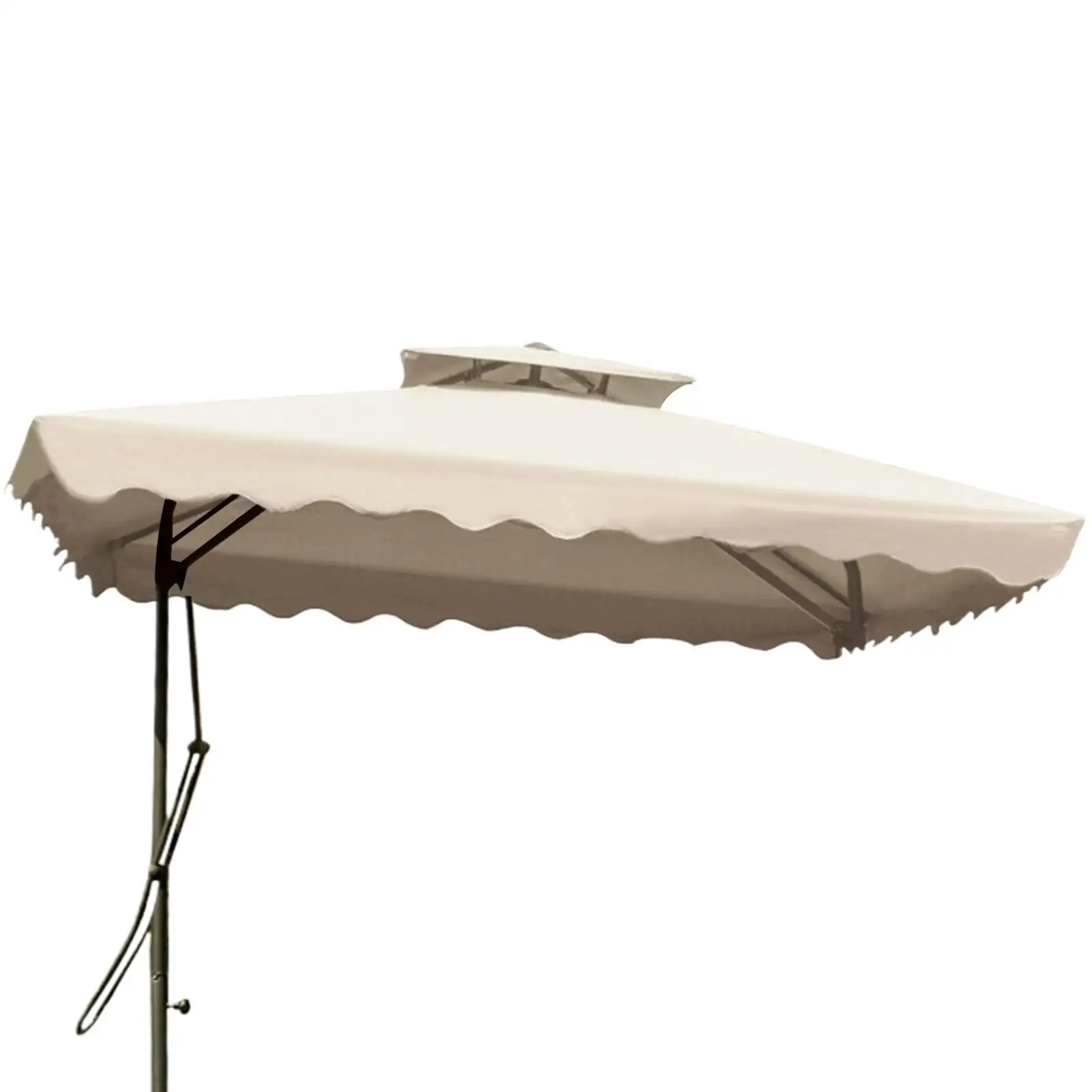 Umbrella Replacement Canopy 7.22Ft Water Resistant Parasol Cover 4 Ribs Umbrella Canopy Replacement Covers for Outdoor Backyard