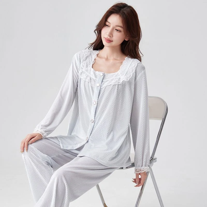 

Осень 2023, золотые бархатные пижамные комплекты с длинными рукавами для женщин, корейская милая кружевная одежда для сна, пижама Mujer, домашняя одежда, домашняя одежда