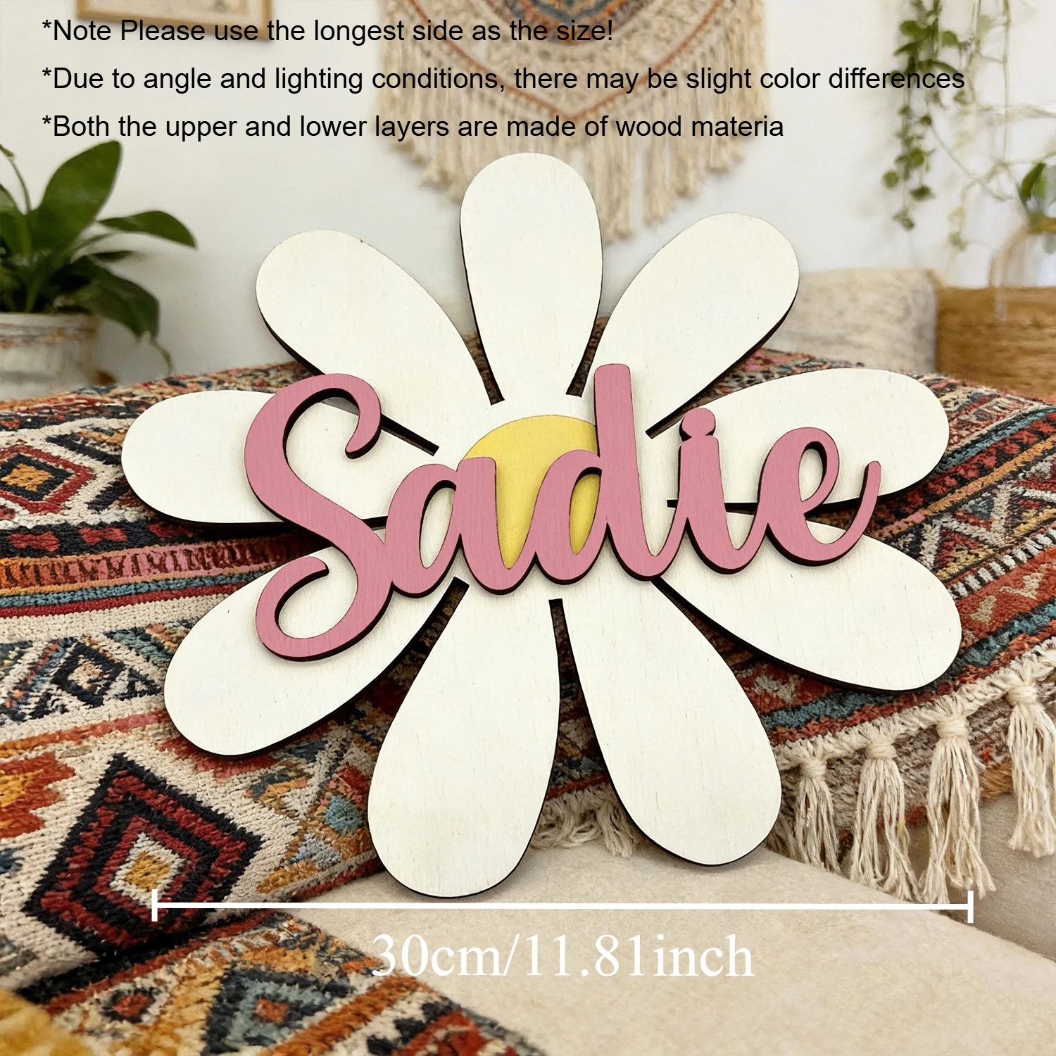 1pc Personalized Floral Wooden - Industrial Laser Table review and price