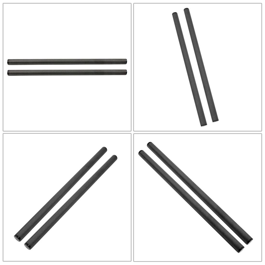 2Pcs 15mm Carbon Faser Rohr Stange 10cm 15cm 25cm 30cm 40cm für Dia 15mm Rod Rail System Follow Focus Kamera Käfig Kit Zubehör – Detail 7
