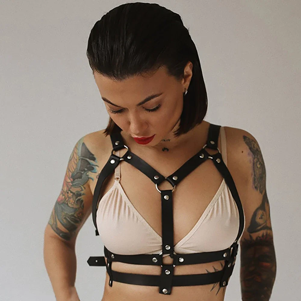 

Sexy Fashion Harness Belts Pu Leather Bondage Lingerie for Women Waistband Suspenders Body Harness Goth Clothing Accessorie
