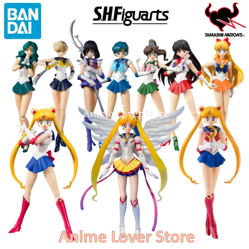 В наличии оригинальные Bandai SHFiguarts SHF Сейлор Мун Меркурий Цукино Усаги Марс аниме фигурку игрушки Коллекционная модель