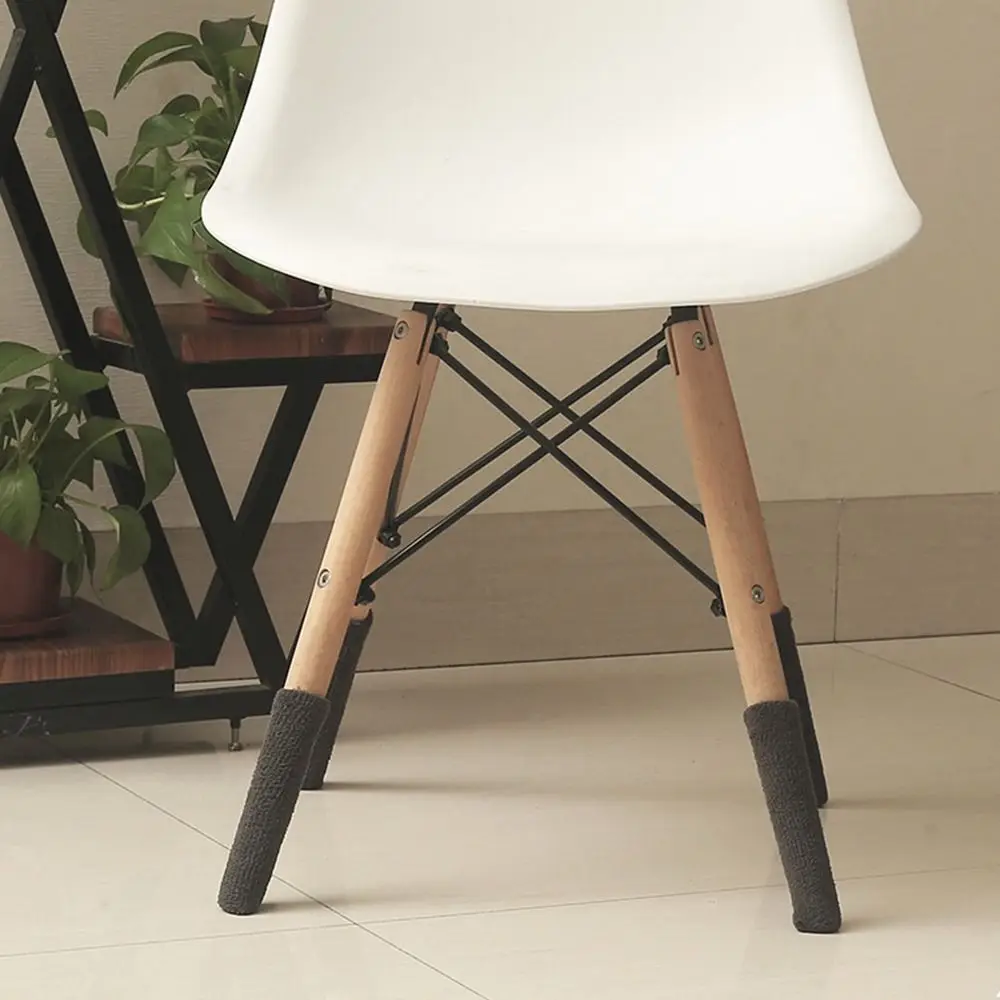4Pcs/set Floor Protector Chair Leg Sock Cute Anti-Noise Elastic Table Foot Cover Knitting Non-Slip Protective Case image 3