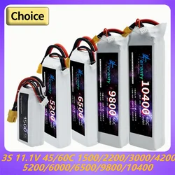 11.1V Akumulator 3S Lipo 1500mah 2200mah 3000mah 4200mah 6000mah 6500mah 9800mah 10400mah 45C 60C Do RC Car Vehicle Drone