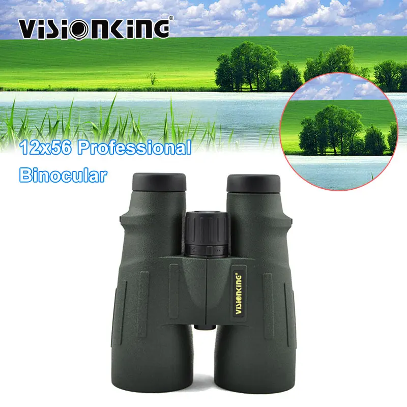 

Visionking HD 12x56 Roof Binocular Professional Nitrogen Waterproof Fogproof FMC Optical Scope Birdwatching Camping Telescope