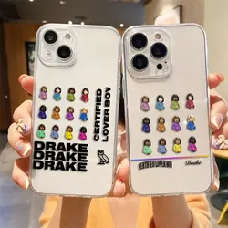 Singer D-Drake Certified Lover Boy Cover Clear Phone Case For iPhone Apple 16 15 14 12 13 11 Pro 8 7 SE Plus X XS Max Case Funda