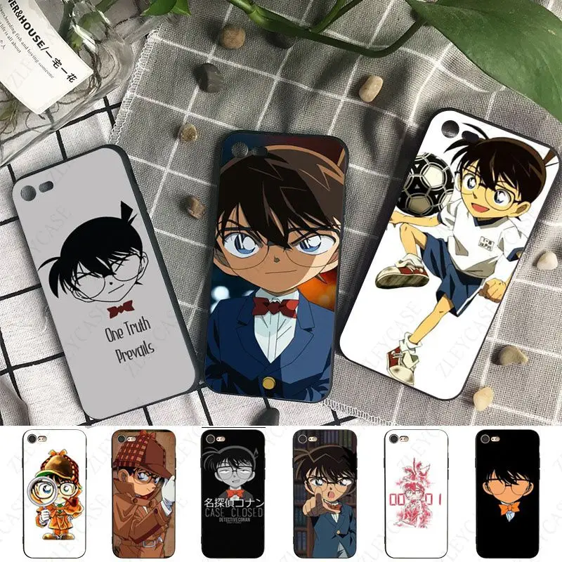 Detective Conan funda phone cover for iPhone 15Pro 16pro 13PRO max 7 8 XR 14plus 11pro 12pro max 13mini SE 2020 cases coque