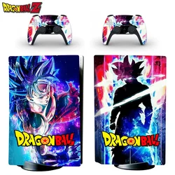 Autocollant Dragon Ball Goku pour console PlayStation 5 et 2 manettes, autocollant Anime KakarPossible PS5 Disk Skin, Cool Decal Cover