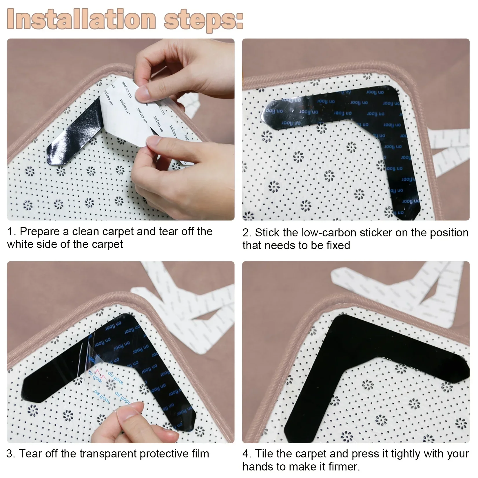 New 4/8pcs Strong Self Adhesive Fastener Dots Stickers Adhesive Hook Loop Tape For Bed Sheet Sofa Mat Carpet Anti Slip Mat Pads