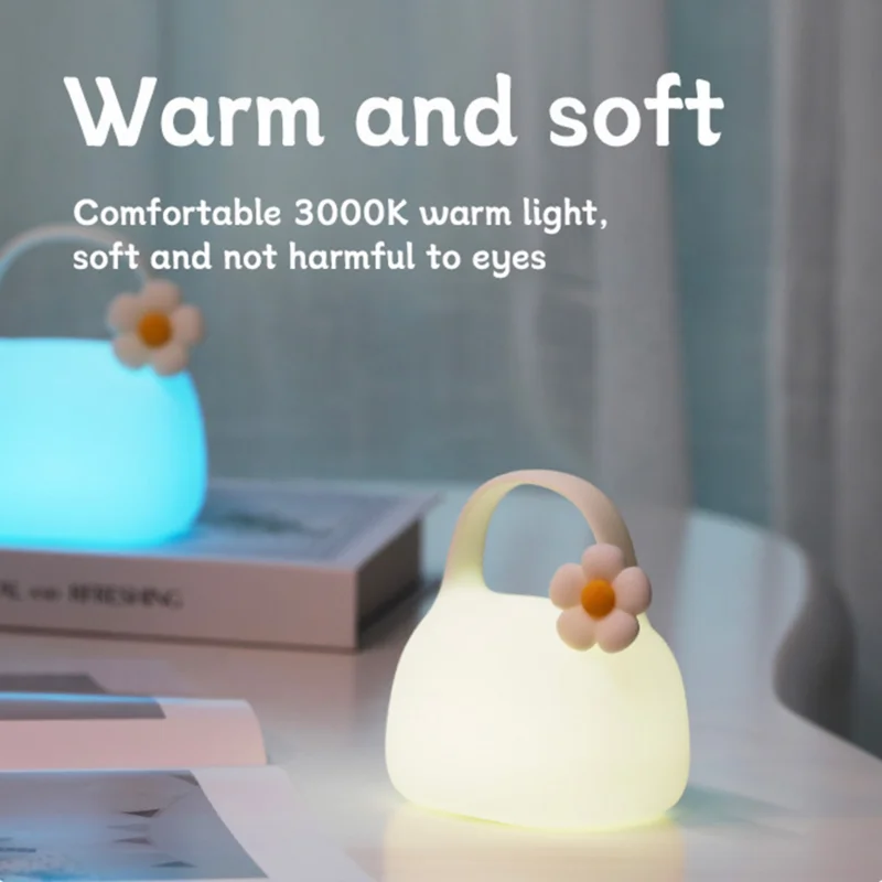 Bedside Lamp For Nursery Table Lamps USB Charging Night Light Table Desk Lamp Touch-Sensitive Function For Halloween Christmas