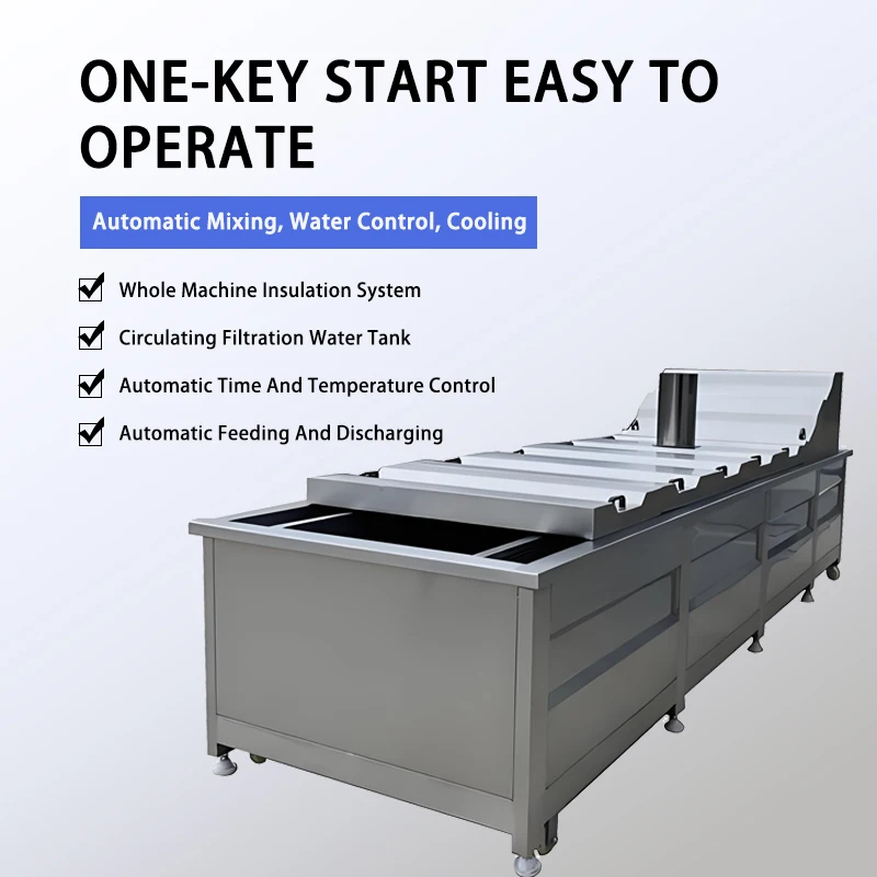 Bubble Washing Machine Large Commercial Automatic Fruit Vegetable Peanut Cleaning Blanching Production Line Customized