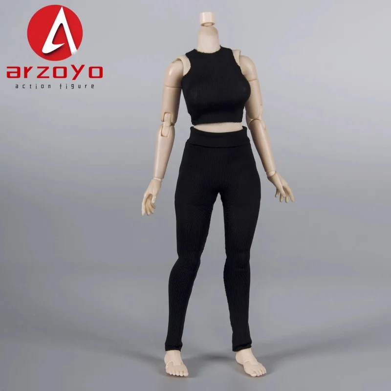 CHILI TOYS-pantalones de Yoga simples para mujer, mallas deportivas a escala 1/12, modelo de cuerpo de figura de acción de 6"