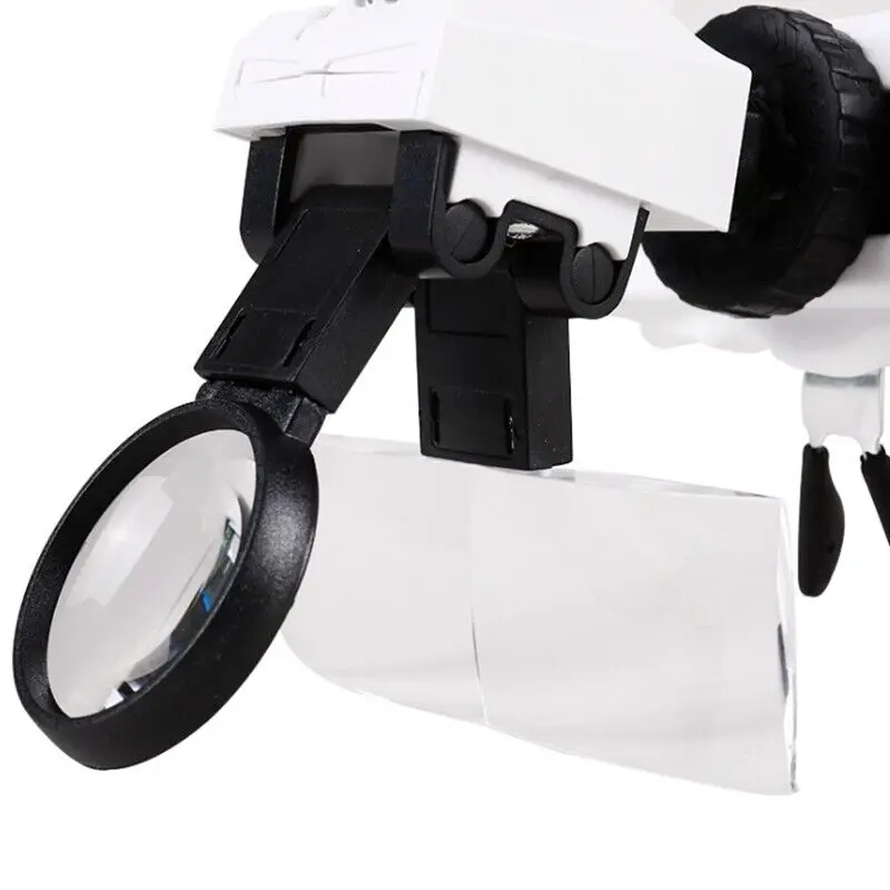 LED head-mounted reading magnifier HD Illuminated Jewelry Magnifying Glasses