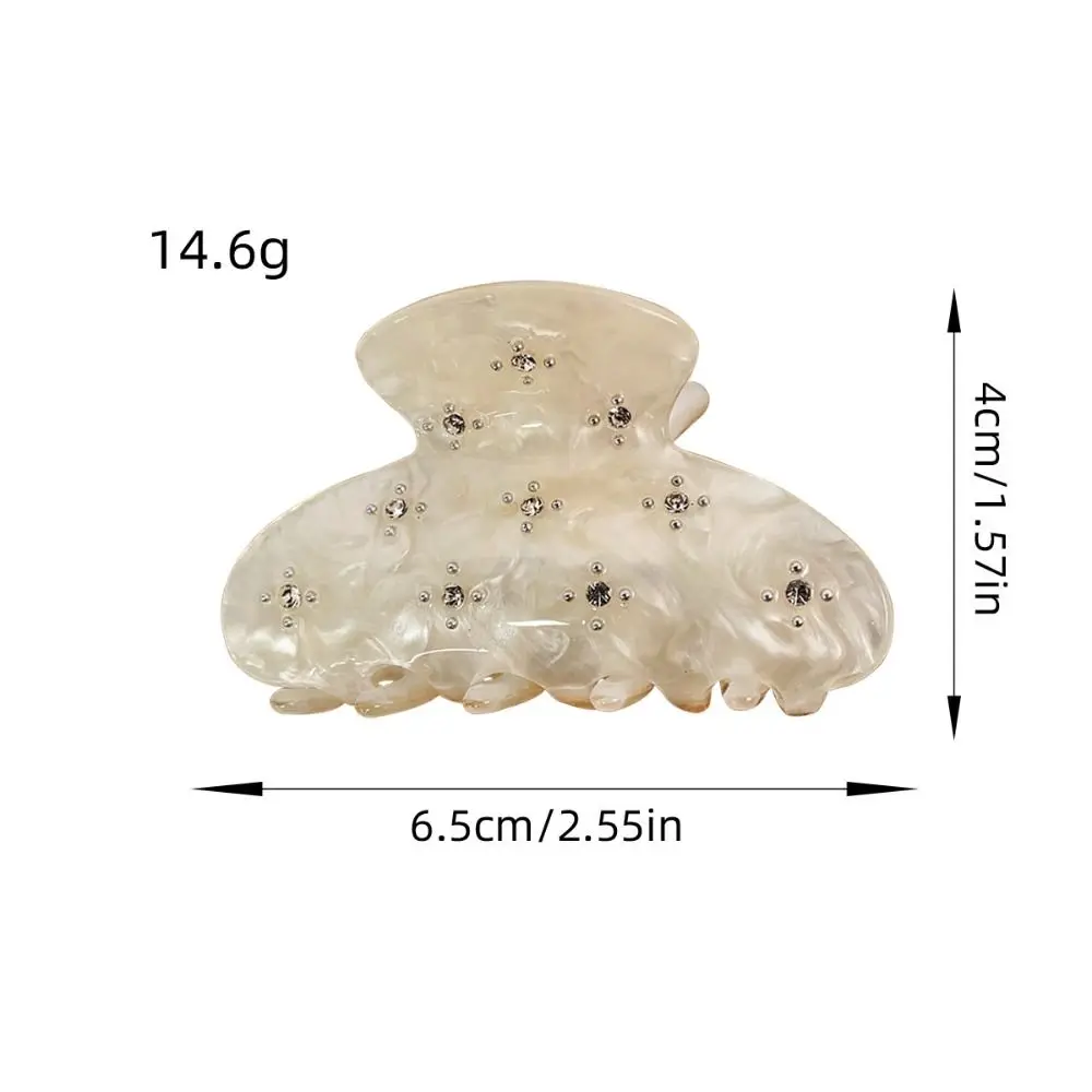 Fermaglio per capelli con artiglio per capelli in acetato trasparente con strass Fermaglio per squalo Clip per squalo con acido acetico Copricapo Artiglio per capelli con strass a farfalla