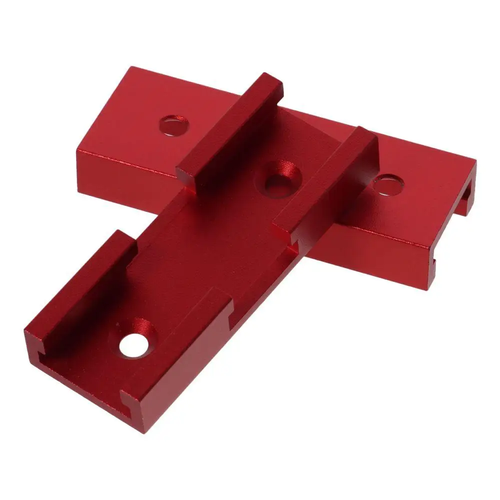 4PCS Convenient 80mm Universal Push Handle Cross Groove Red T Track Chute T Track Intersection Kit Woodworking