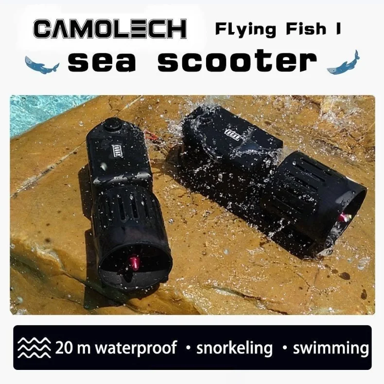 GCAMOLECH Scuba Diving Equipment Light And Small Flying Scooter Fish FF1 Electric Underwater Sea Scooters single booster