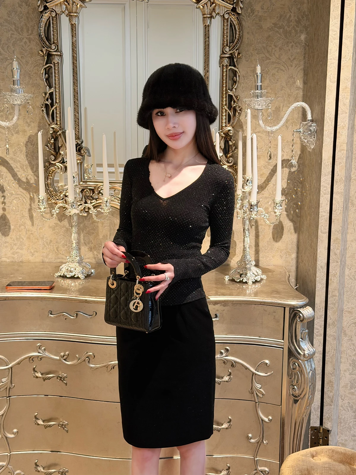 

Ele iny Knitwear Women's Inner Wear Soft Sle Long Sve Warm Pure Color Casual Faion Winter Season