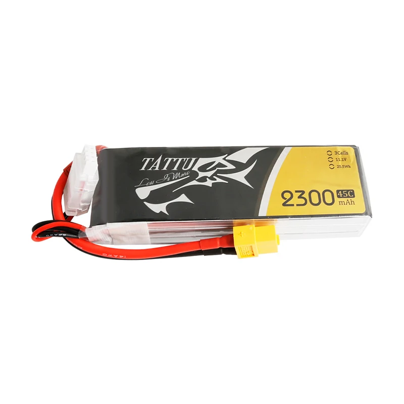 TATTU 11.1V 2300mAh 45C LiPo Battery With XT60 Plug For RC Helicopter Quadcopter FPV Racing Drone Parts 3S Drones Battery