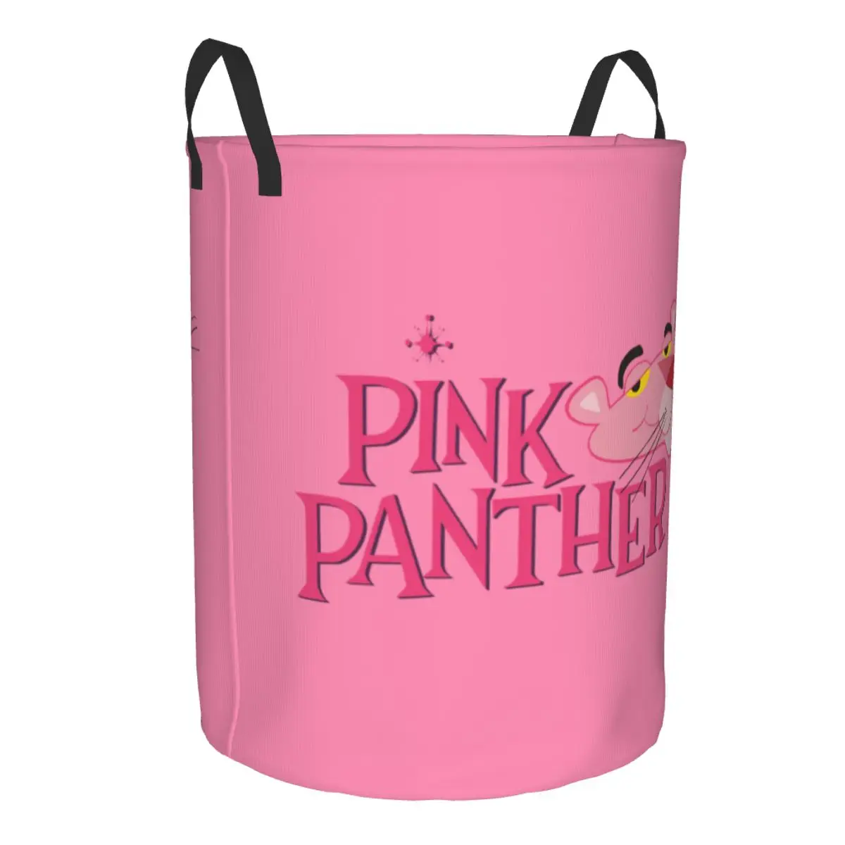 Customized Pink Leopard Laundry Basket Collapsible Large Clothes Storage Bin Cartoon Baby Hamper