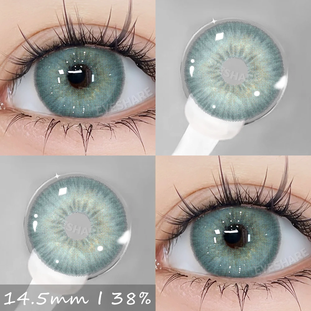 EYESHARE 1Pair Colored Contact Lenses for Eyes Blue Eye Contacts Natural Gray Pupils Brown Contacts Green Lenses Eye Contacts