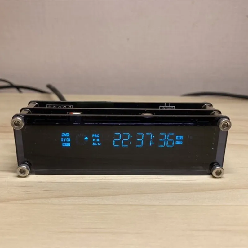 AB42-Digital Clocks VFD Screen Multifunctional Fluorescent Wifi Table Clocks Home Desktop Desk Decoration