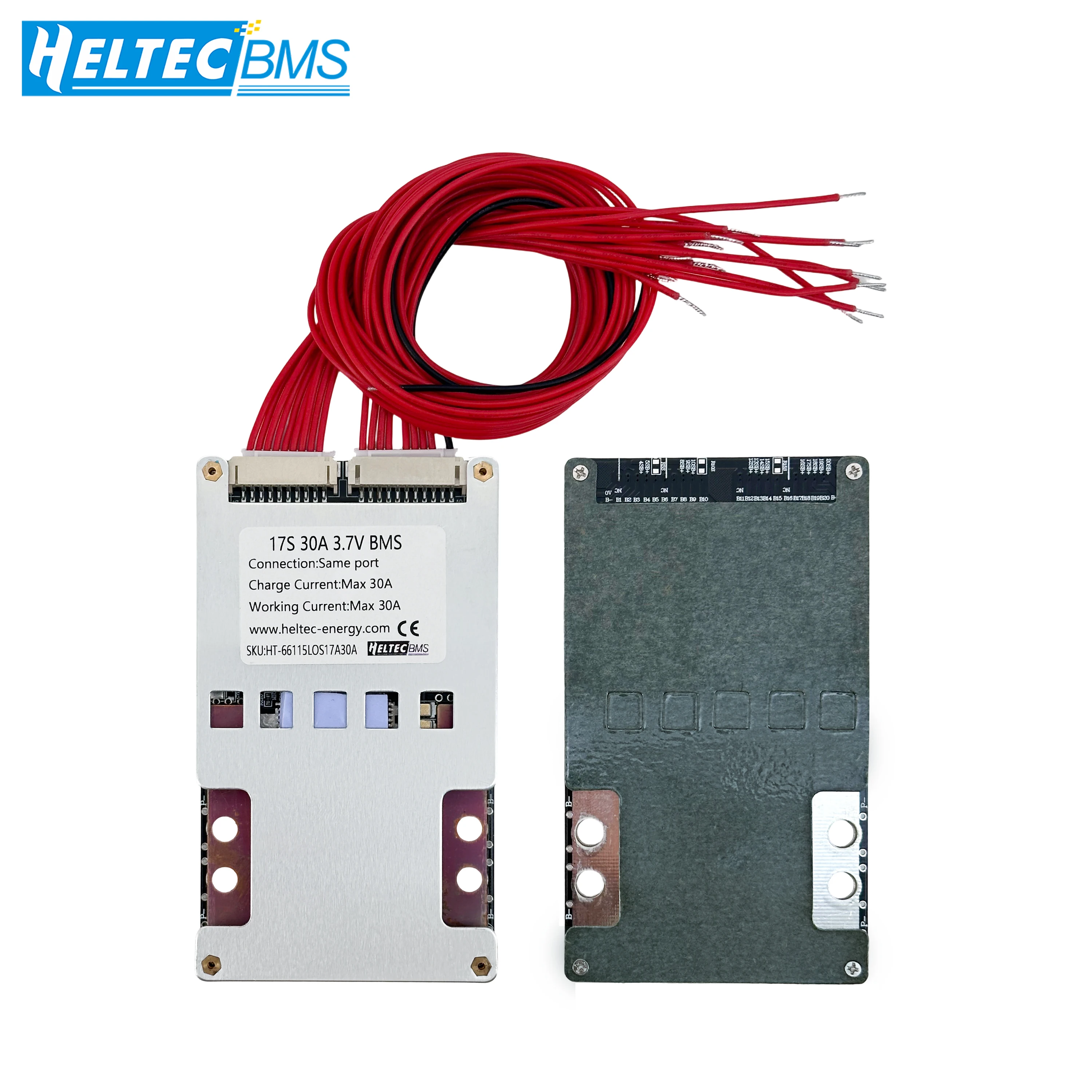 Heltecbms 17S 60V 120A BMS PCB with Balance Same Port for E-bike E-scooter Lithium Battery Pack  30A 50A 80A Optional