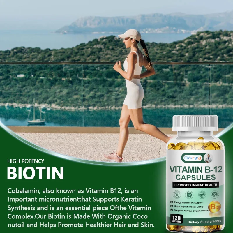Vitamin B12 1000mcg, Supports Energy Metabolism and Nervous System, Blood Cell Function, Healthy Sleep Vitamin Supplement