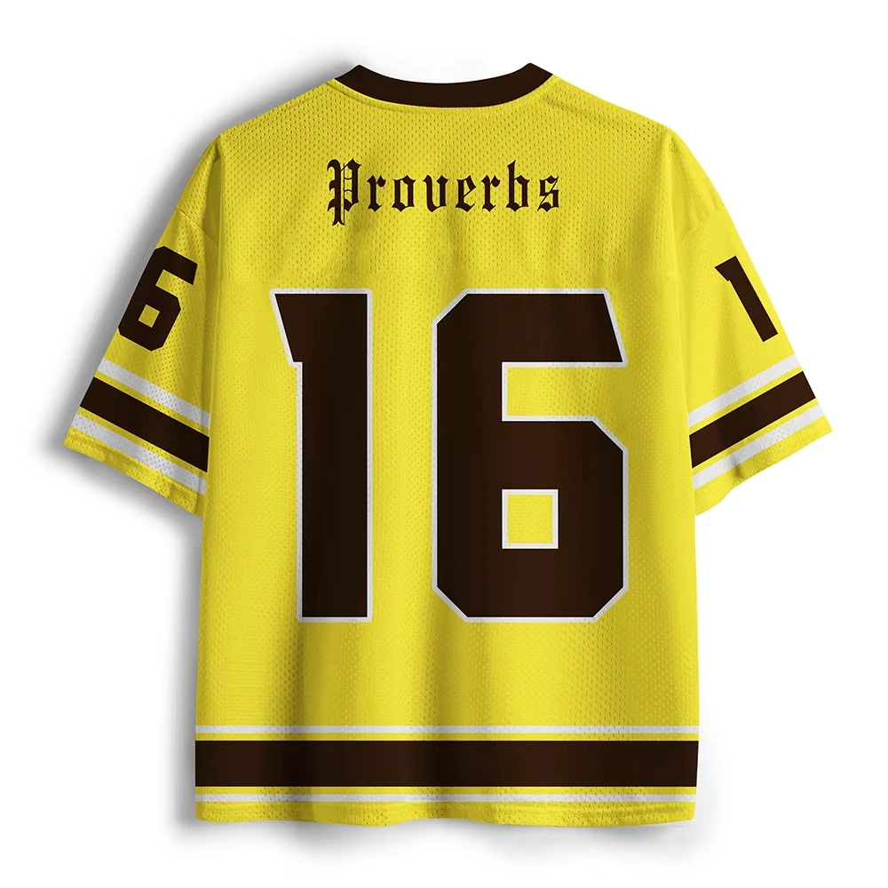 Men Y2K Hip‑Hop Mesh Short Sleeve Top Bee Print V‑Neck Yellow Brown Colorblock Streetwear Casual Pullover Shirts