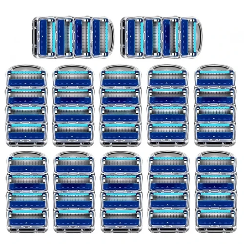 Imagen 1 del producto Maquinilla de afeitar Manual para hombres, cuchillas de cinco capas, cuchillas de afeitar de acero inoxidable para hombres, traje para Fusion5