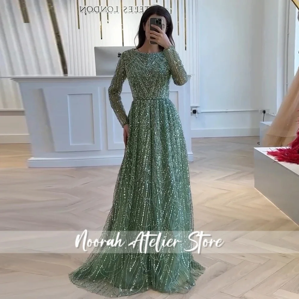 

Зеленые вечерние платья Aline Dubai с бисером на заказ 2026 Свадебные платья فساتين سهرة Вечернее платье по индивидуальному заказу