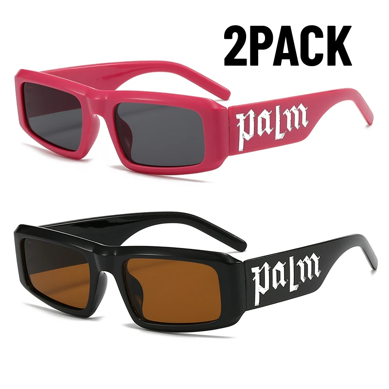 

2PACK Retro Small Frame Square Sunglasses Men Bar Party Eyewear Women Luxury Brand Design Hip Hop Punk Sun Glasses Gafas De Sol