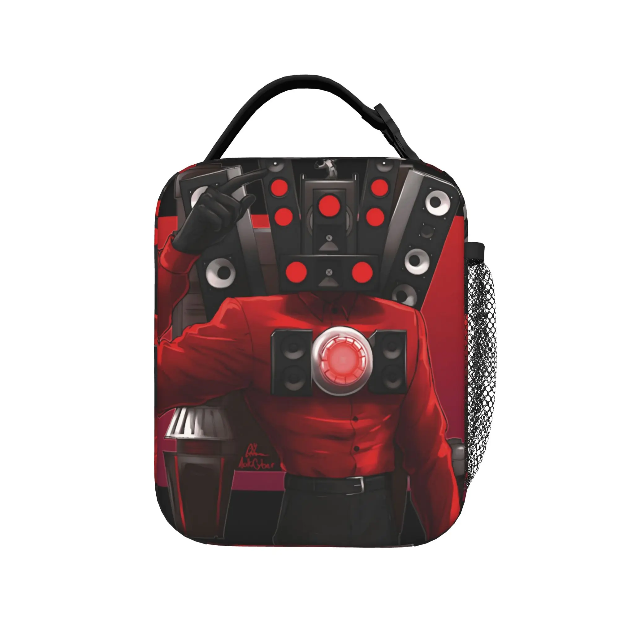 Skibidi Toilet Insulated Lunch Bags Leakproof Cartoon Cameraman Titan Meal Container Thermal Bag Tote Lunch Box School  Picnic