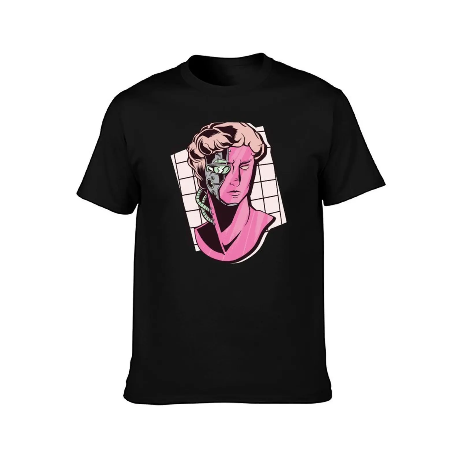 CYBORG STATUE T-Shirt Plus Size Workout Short Sleeve Top T-Shirt