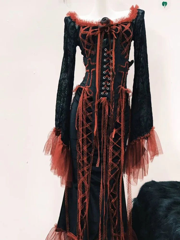 Ele Long mariage Dr Super fée t jupe couture épissage broderie évider 3D décoration fleur fixe Sa