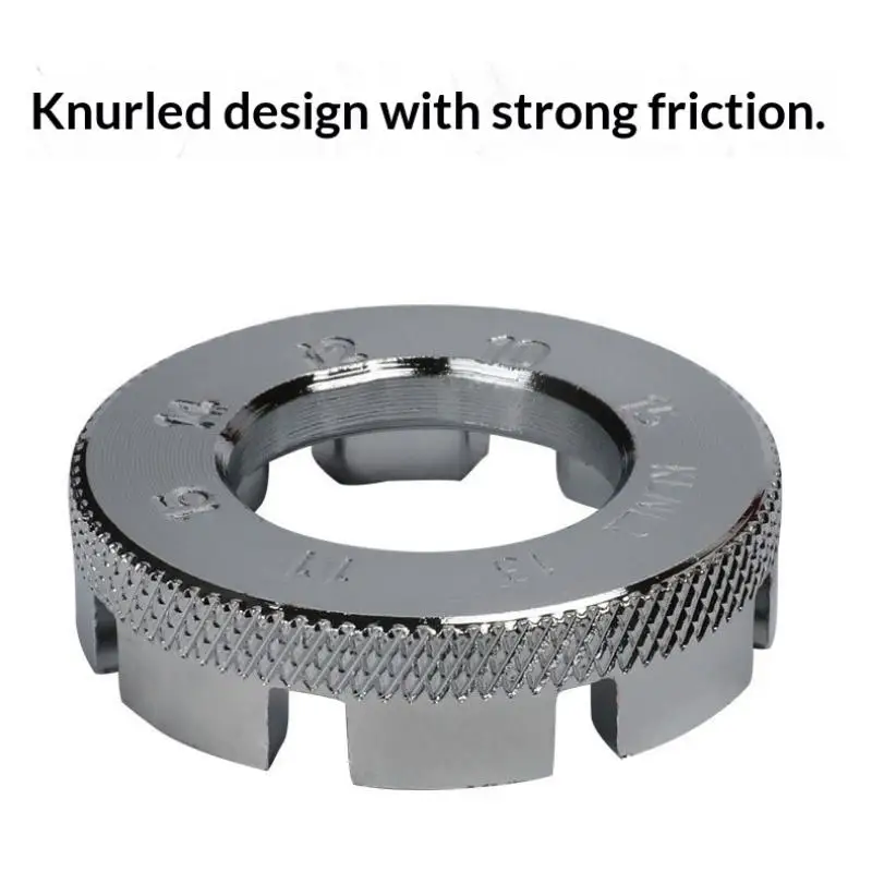 Bike Wheel Rim Wrench Mini Adjuster Spanner 8 Way Groove Bicycle Spoke Tension Wrench Demolition Axis Repair Tools Spoke Wrench