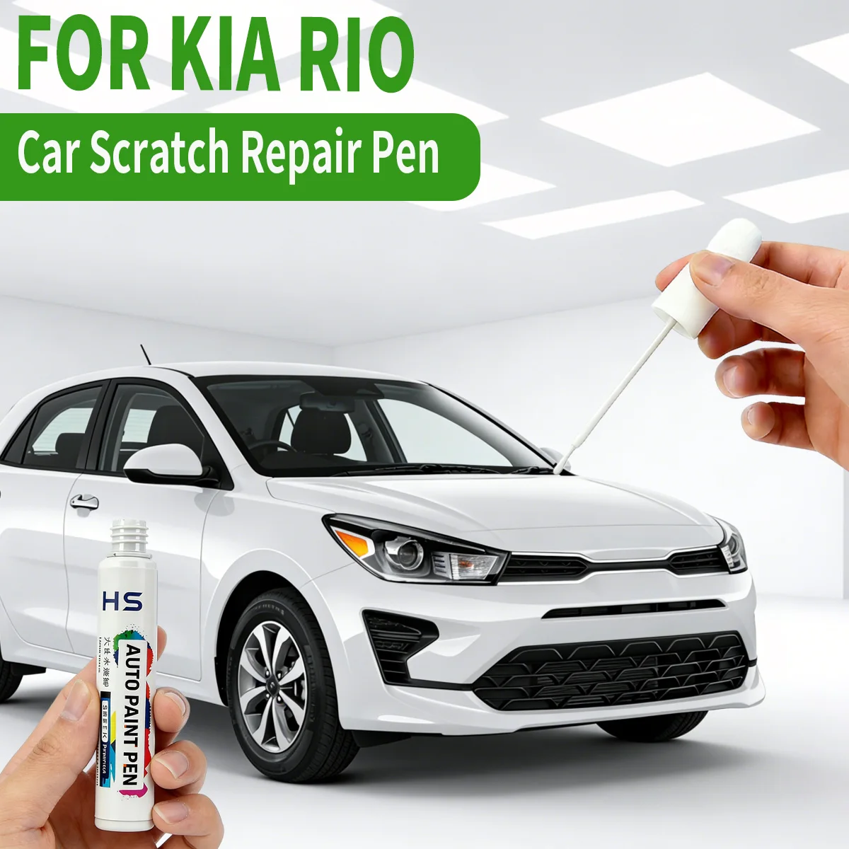 For 2011-2023 KIA Rio (DC JB UB YB )Scratch Removal and Paint Repair Pen Marcato Red RE4 Lucid Blue KU7 Clear White 1D
