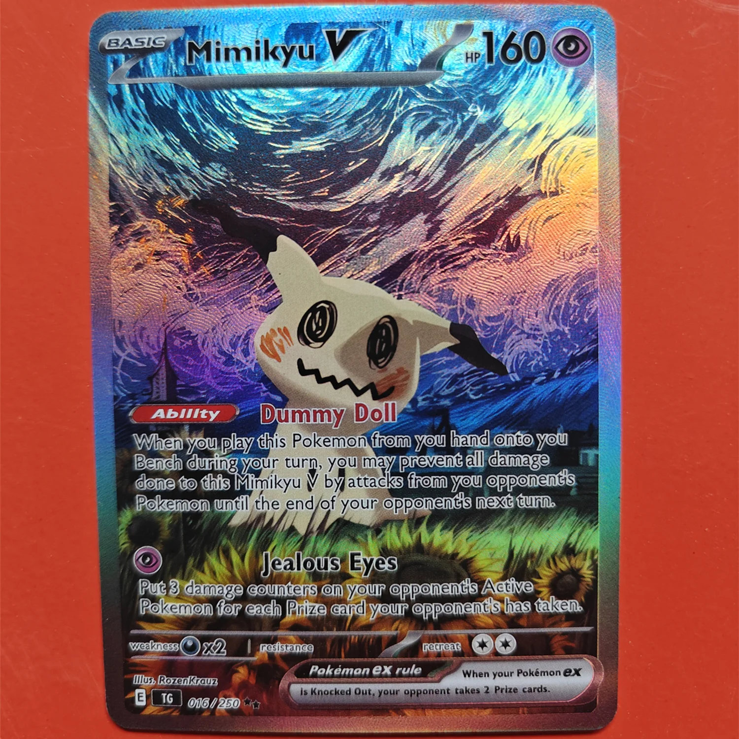 

DIY Proxy Pokemon Card & Van Gogh The Starry Night Mimikyu English TCG Game Collection Card