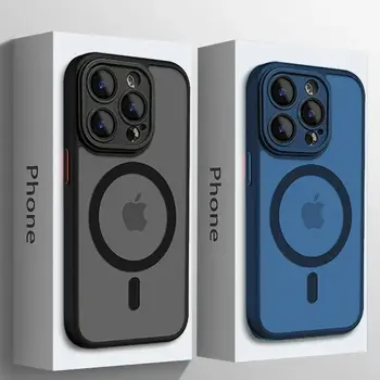 Originální pouzdro pro iPhone 17 Air 16 15 14 13 12 11 Pro Max Plus pro Magsafe Magnetické bezdrátové nabíjení Ochranný matný kryt 8 nejlepší prodej masky na iPhone - №2