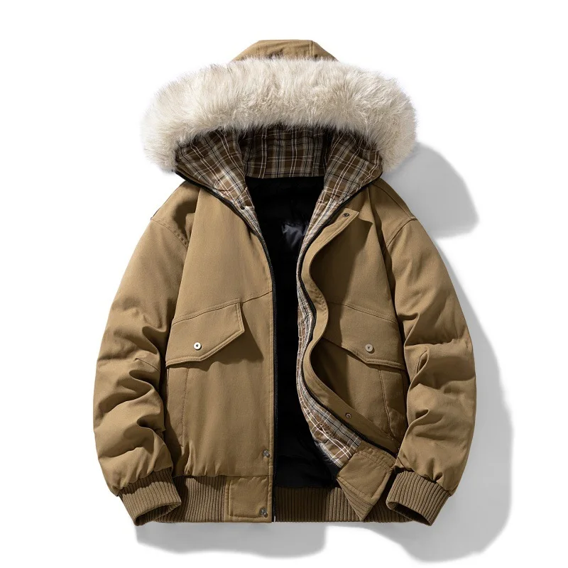 Men's jackets Thicken Winter Jacket Padding Man Down Jacket Coat Parkas Outdoor Fur Hooded Puffer Cotton Padded Jacket HXY7190
