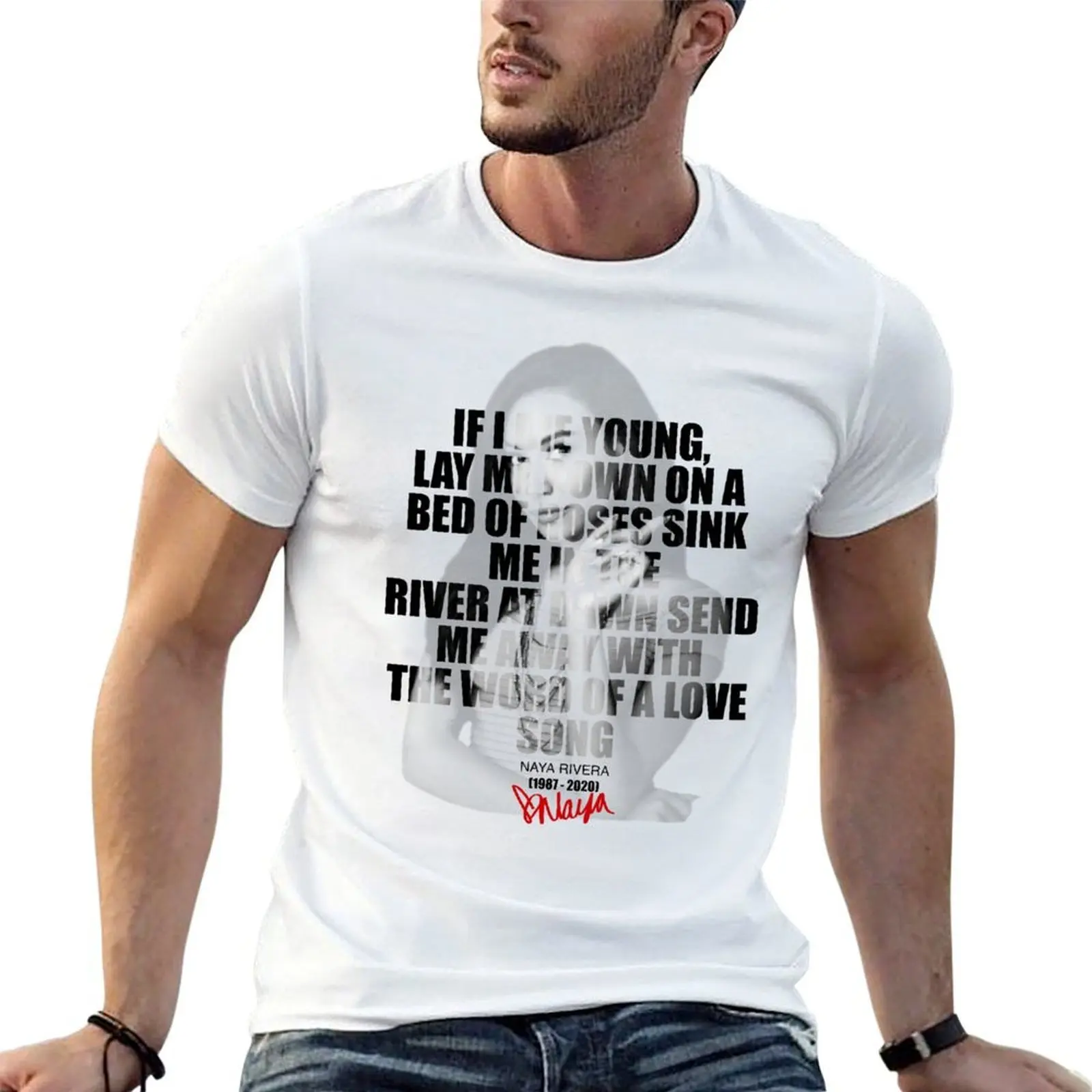 

Naya Rivera T-Shirt cotton tshirt 100% funny t shirts cotton T-Shirt