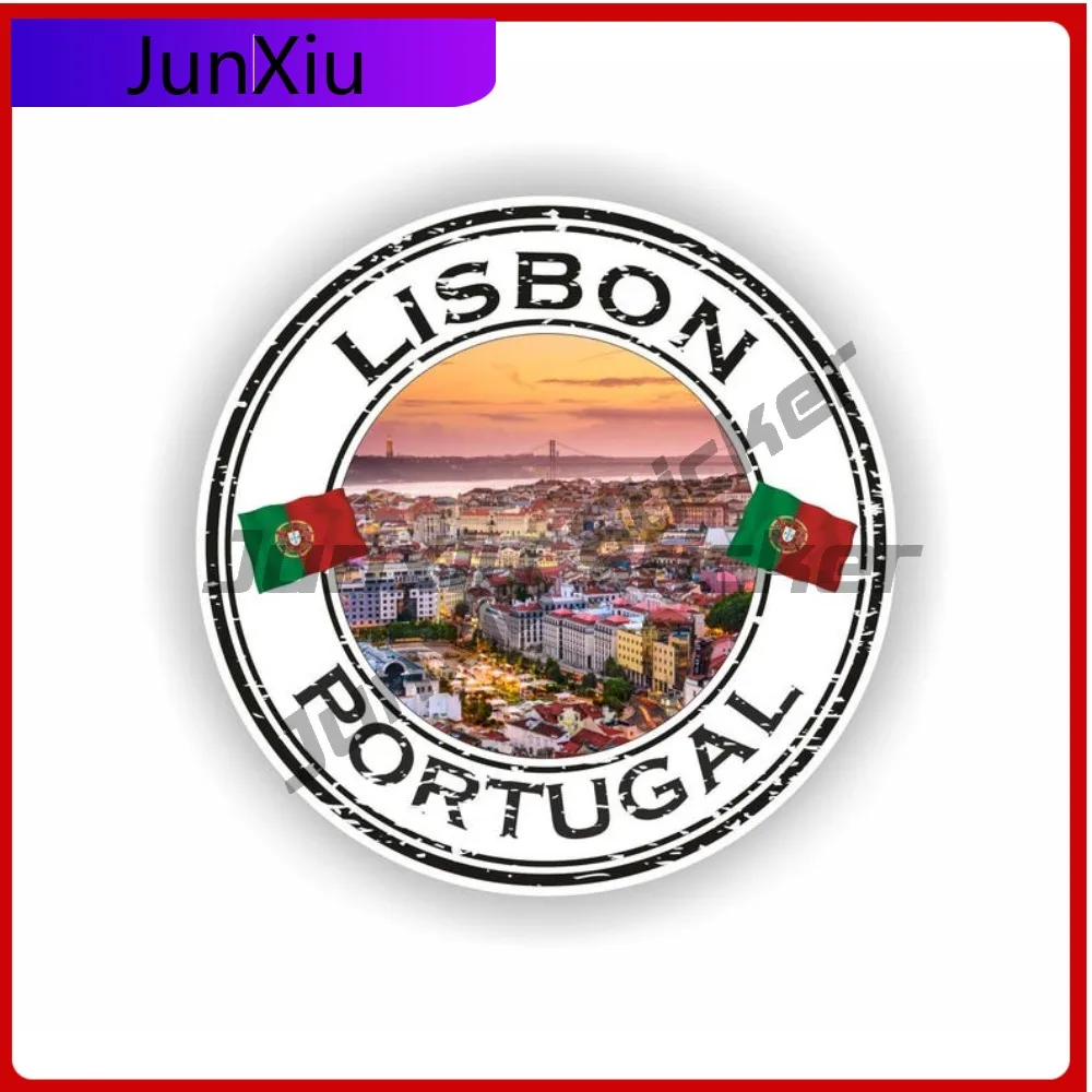 

Lisbon Portugal Lisboa Seal Sticker Creative Laptop Wall Waterproof Exterior Parts Vinyl Decal For Car Truck SUV Window Bumper