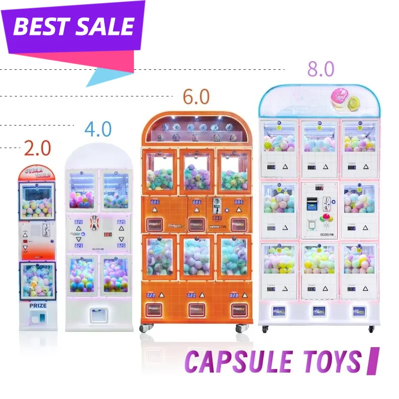 Gachapon Capsule Vending Machine Custom Logo Coin Operated Surprise Toy Dispenser Commercial Arcade Equipment