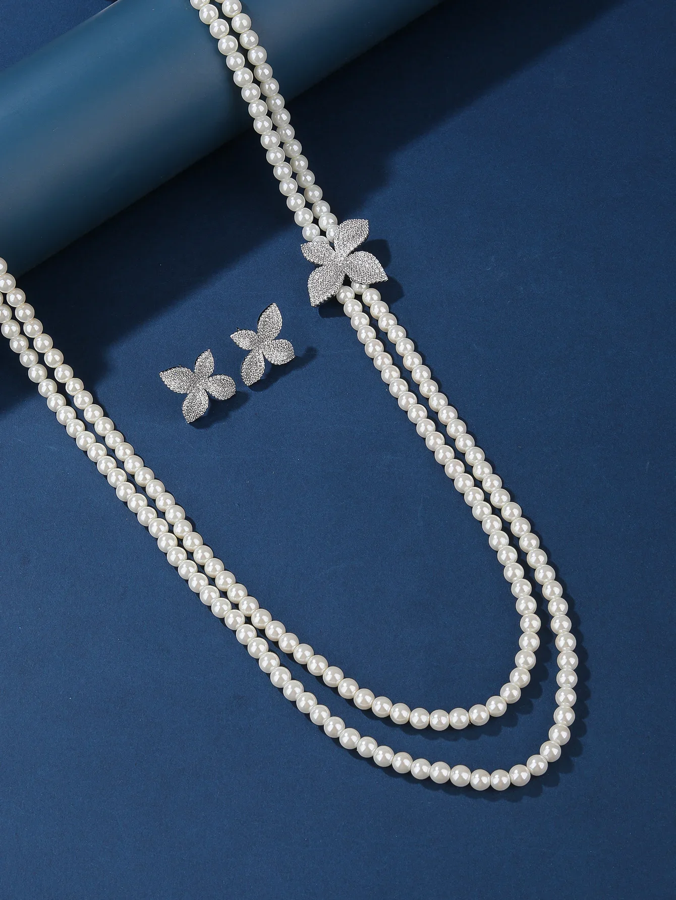 Jewel Brand 2025 Newly Designed 2 PCS AAAA Zirconia Set Jewelry Women's Wedding Party Necklace Earring Accessories