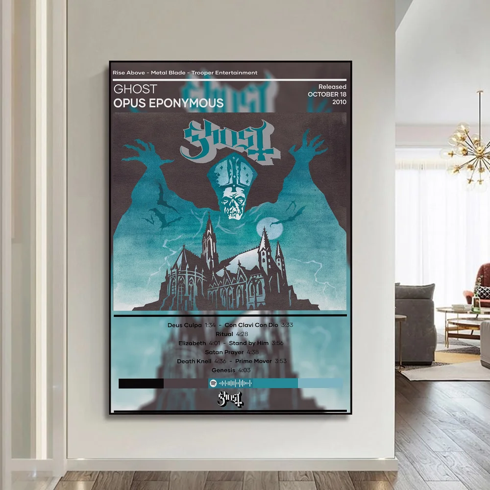 Ghost Heavy Metal Band Movie Sticky Posters Vintage Room Home Bar Cafe Decor Room Wall Decor