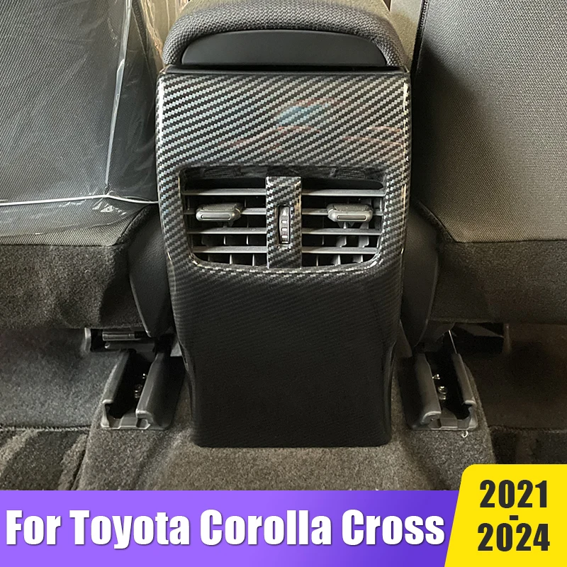 

For Toyota Corolla Cross XG10 2021~2024 2022 2023 Rear Armrest Air Outlet Trim Panel Cover Car Interior Modification Accessories