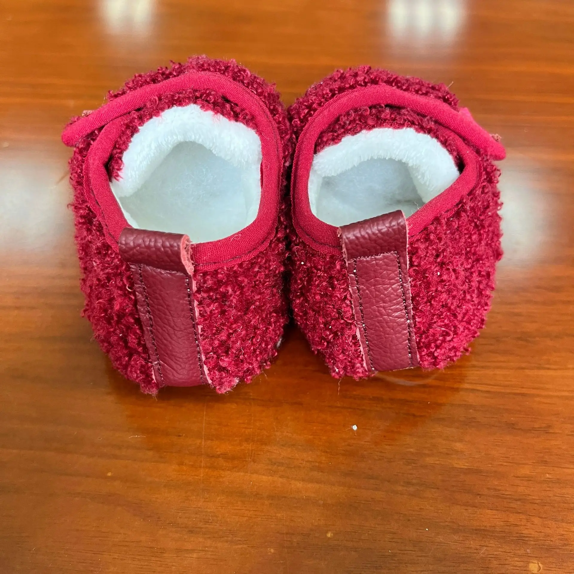 Children Girls Boys Crib Shoes Newborn Infant Winter Fleece Warm Shoes Baby Flat Barefoot First Steps Shoes Toddler Footwear
