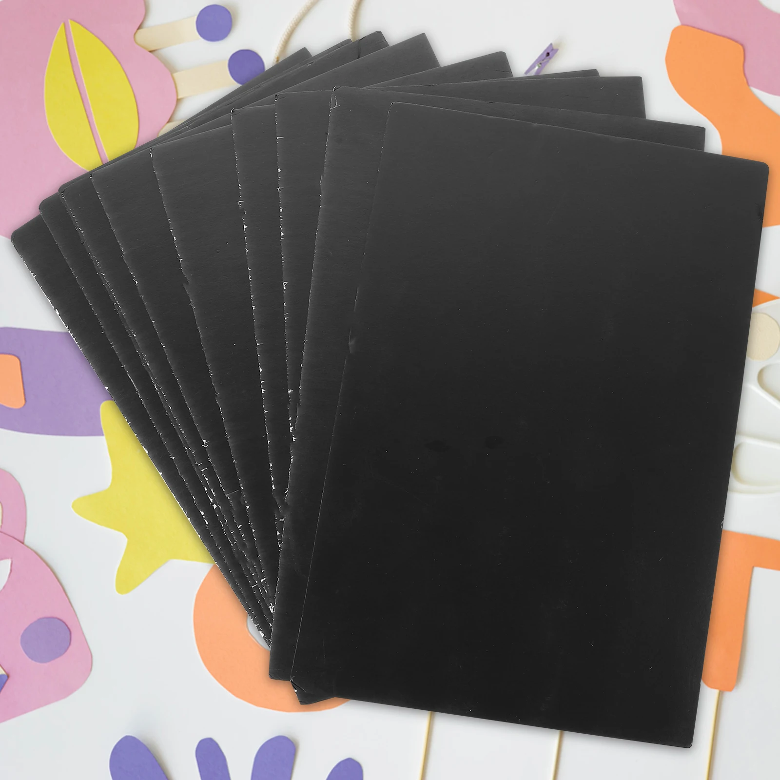 

50 Sheets Black Cardstock Paper 180g Thick White Cardboard Drawing Painting Crafts Scrapbook Black Paper A4 Supplies